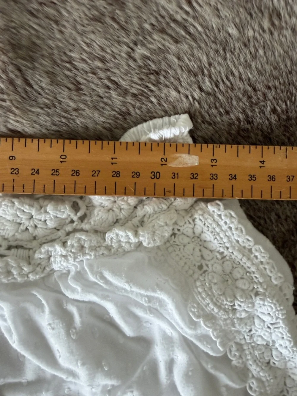 American Eagle Outfitters White High-Waist Crochet cotton Lace Comfy Shorts M - Picture 7 of 11